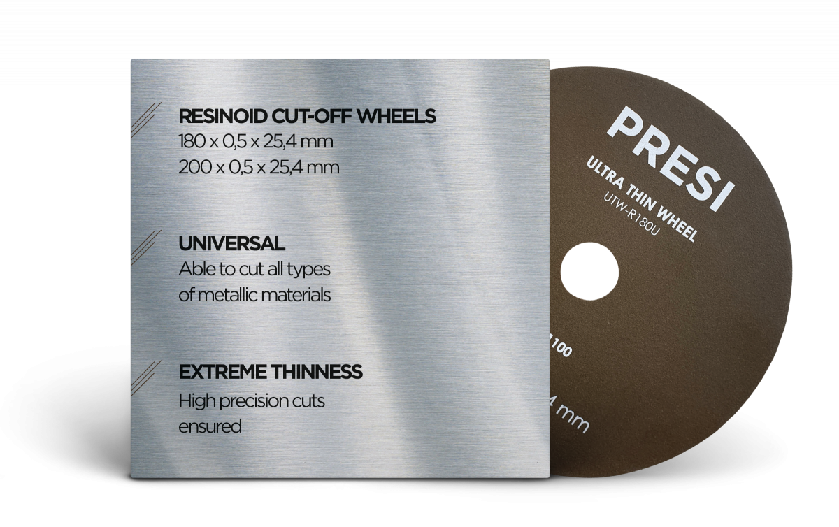 New ultrathin resinoid cutoff wheels Presi