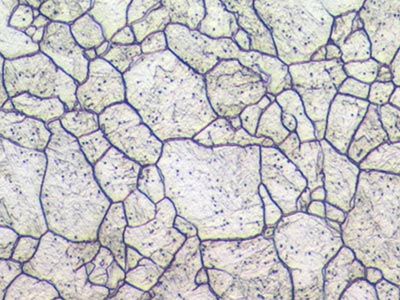 Analyse de grain microscopie binarisation of the boundaries